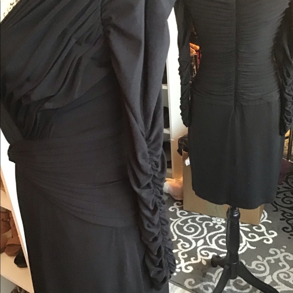 Tadashi Collection LBD Sexy Ruching Small - Picture 4 of 8